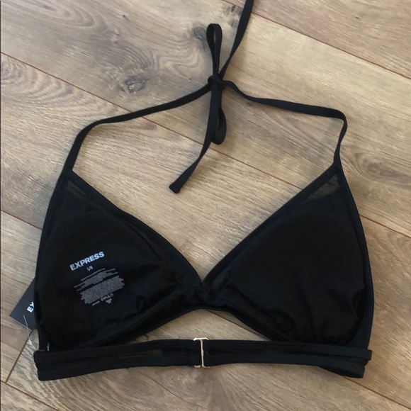 NWT. Express. Mesh banded triangle bikini top. L - Picture 2 of 2